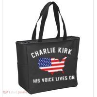 Charlie Kirk His Voice Lives On Tote Bag thumb 2