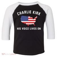 Charlie Kirk His Voice Lives On Toddler Fine Jersey T-Shirt thumb 0