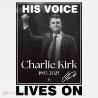 Charlie Kirk His Voice Lives ON Memorial Beanie thumb 2