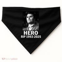 Charlie Kirk Is My Hero RIP 1993-2025 USA-Made Doggie Bandana thumb 0