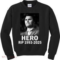 Charlie Kirk Is My Hero RIP 1993-2025 Kids Sweatshirt thumb 0