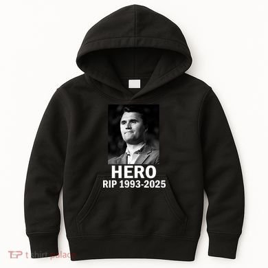 Charlie Kirk Is My Hero RIP 1993-2025 Kids Hoodie