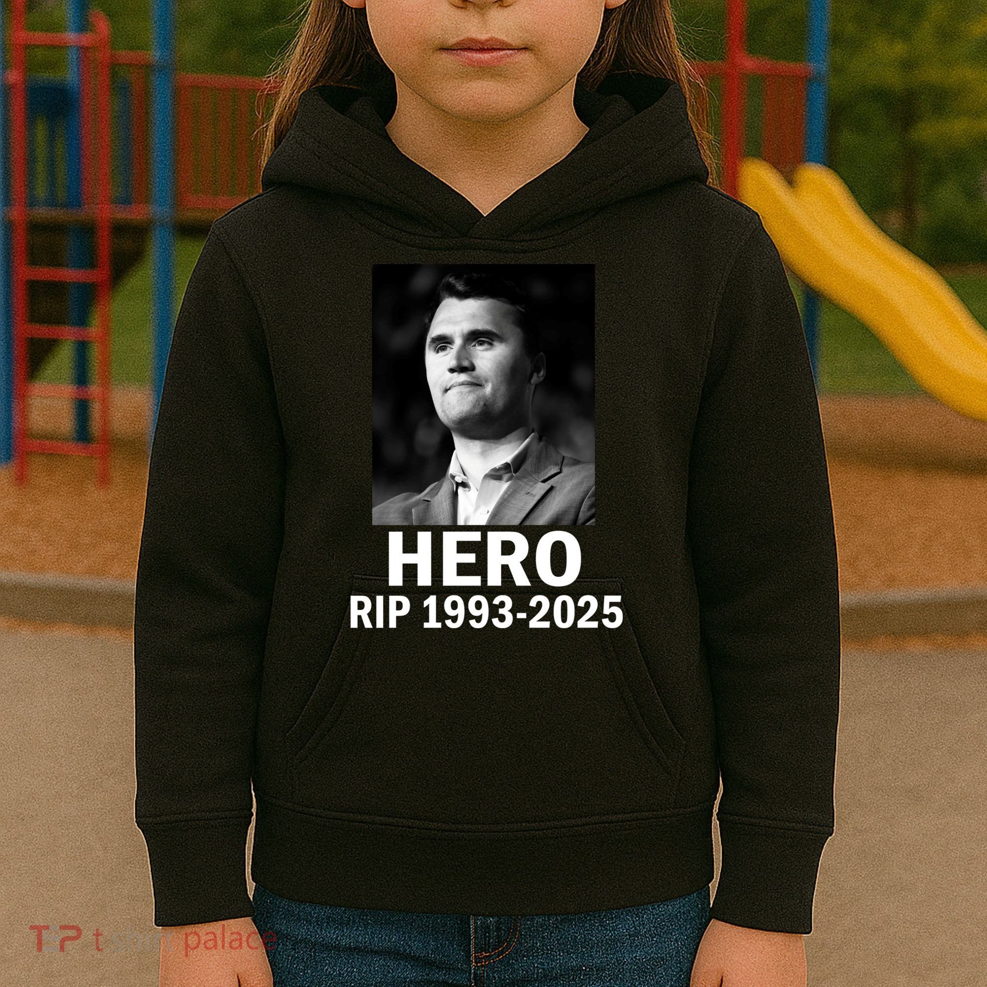 Charlie Kirk Is My Hero RIP 1993-2025 Kids Hoodie