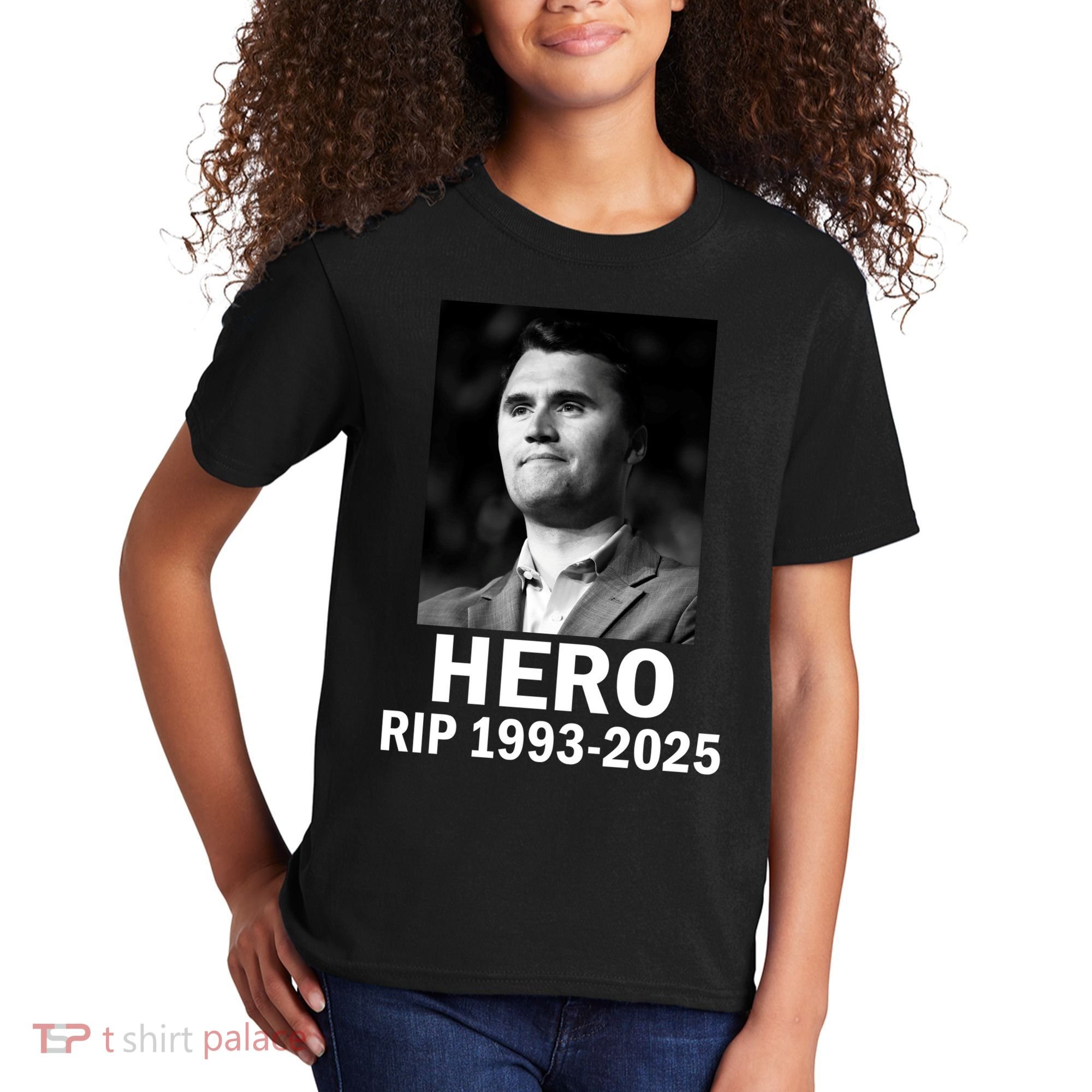 Charlie Kirk Is My Hero RIP 1993-2025 Kids T-Shirt