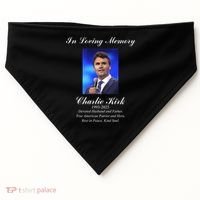 Charlie Kirk In Loving Memory Rest In Peace USA-Made Doggie Bandana thumb 0
