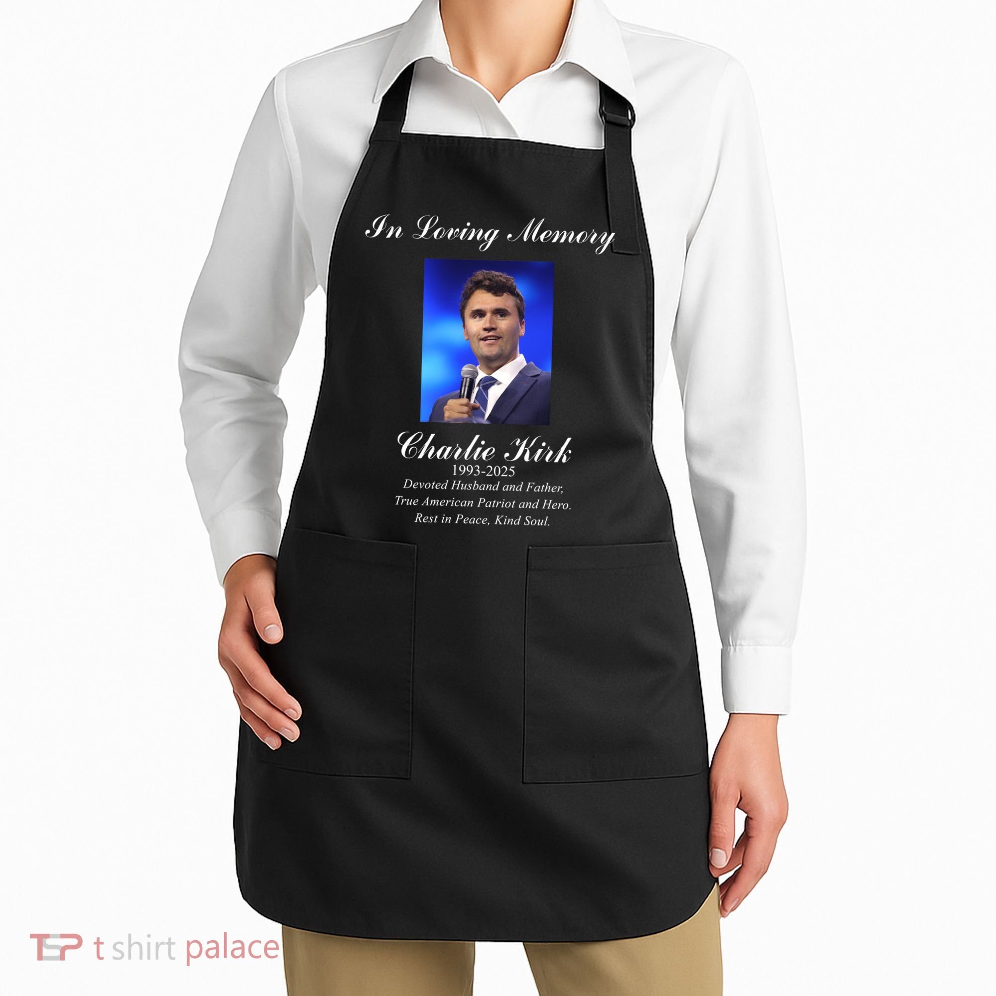 Charlie Kirk In Loving Memory Rest In Peace Apron