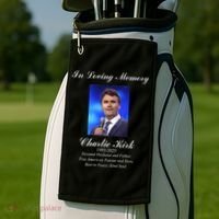 Charlie Kirk In Loving Memory Rest In Peace Golf Towel thumb 2