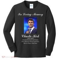 Charlie Kirk In Loving Memory Rest In Peace Kids Long Sleeve Shirt thumb 0
