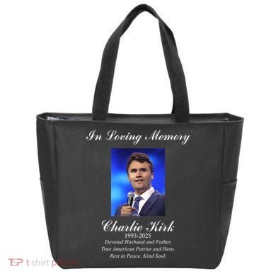 Charlie Kirk In Loving Memory Rest In Peace Tote Bag