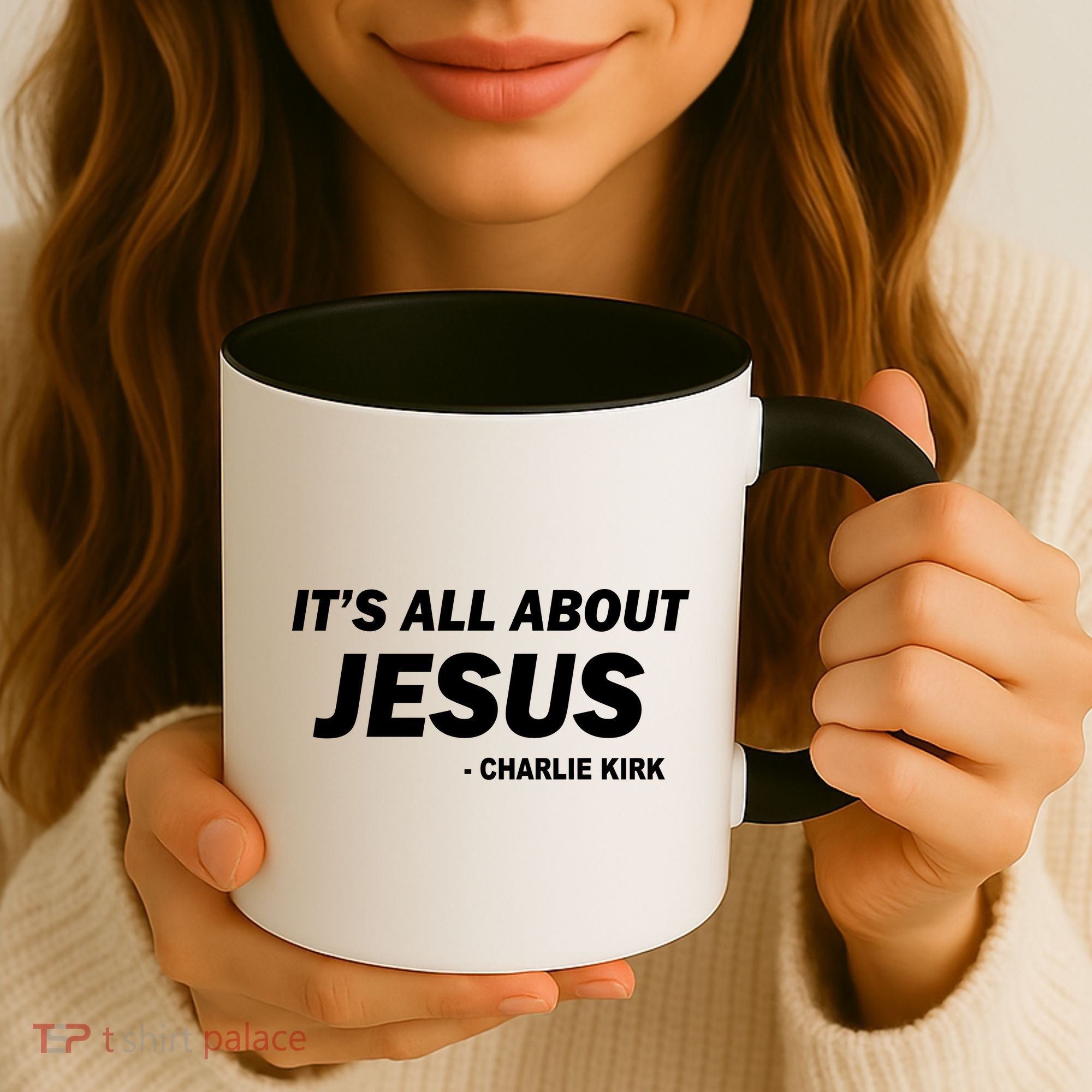 Charlie Kirk It's All About Jesus Coffee Mug