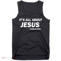Charlie Kirk It's All About Jesus Tank Top thumb 0