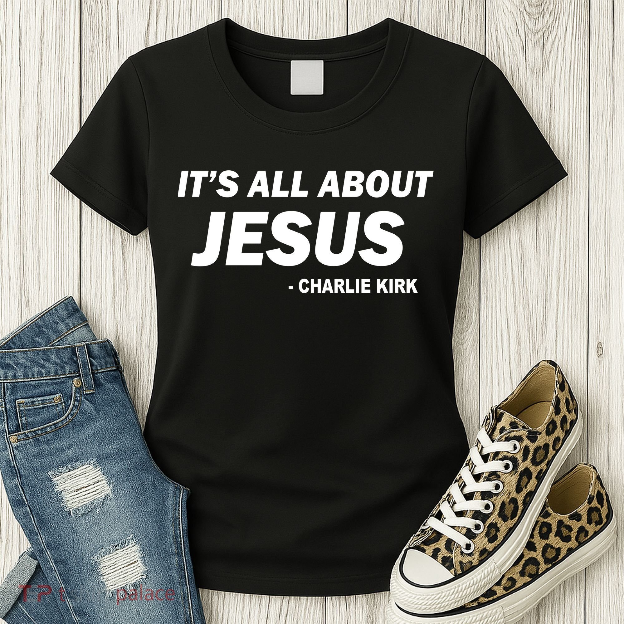 Charlie Kirk It's All About Jesus Women's T-Shirt