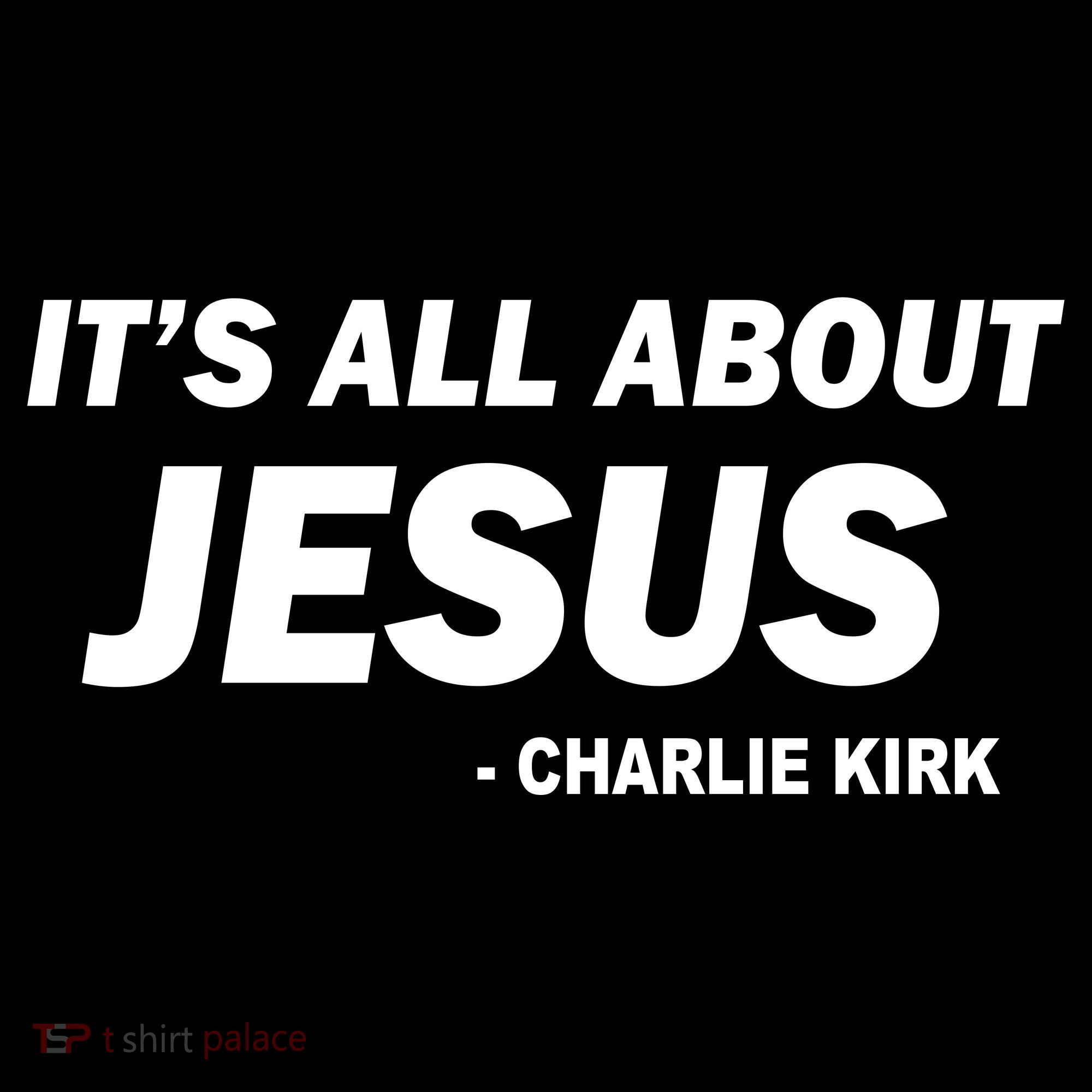 Charlie Kirk It's All About Jesus Kids Sweatshirt