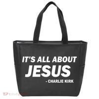 Charlie Kirk It's All About Jesus Tote Bag thumb 0