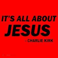 Charlie Kirk It's All About Jesus Santa Hat thumb 1