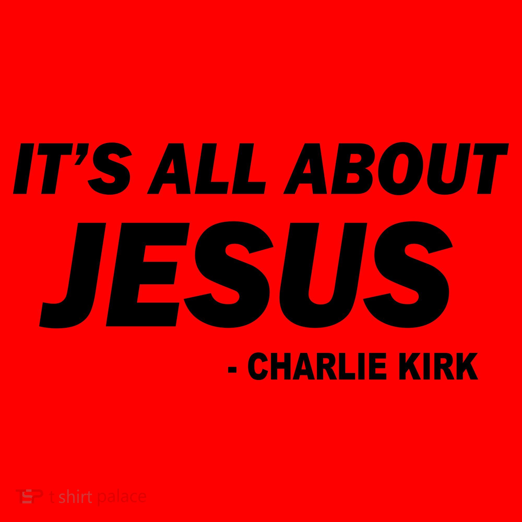 Charlie Kirk It's All About Jesus Santa Hat