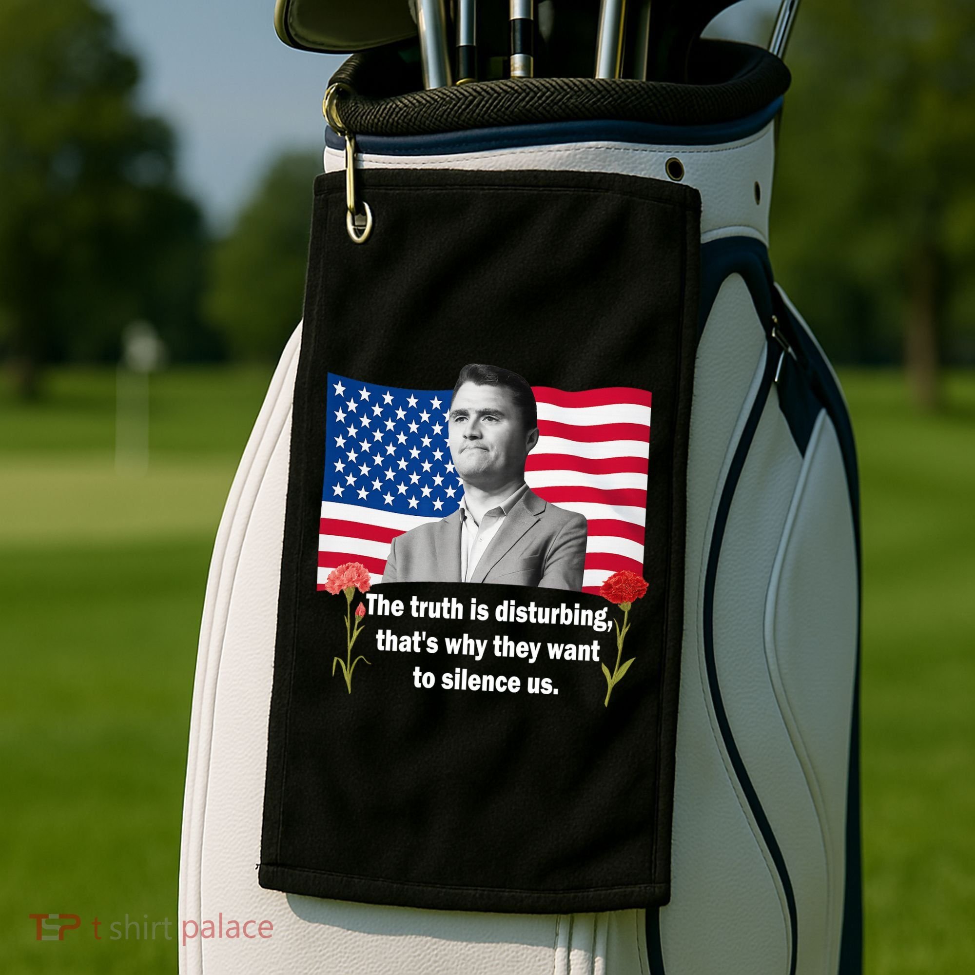 Charlie Kirk Inspired Truth Quote Tribute Golf Towel