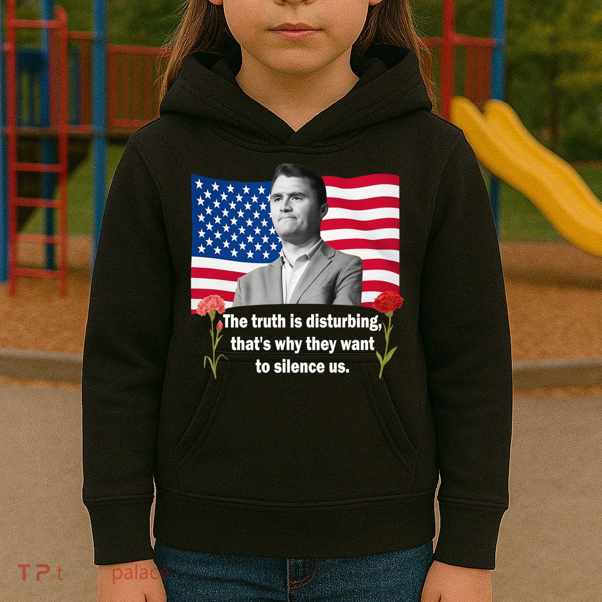 Charlie Kirk Inspired Truth Quote Tribute Kids Hoodie