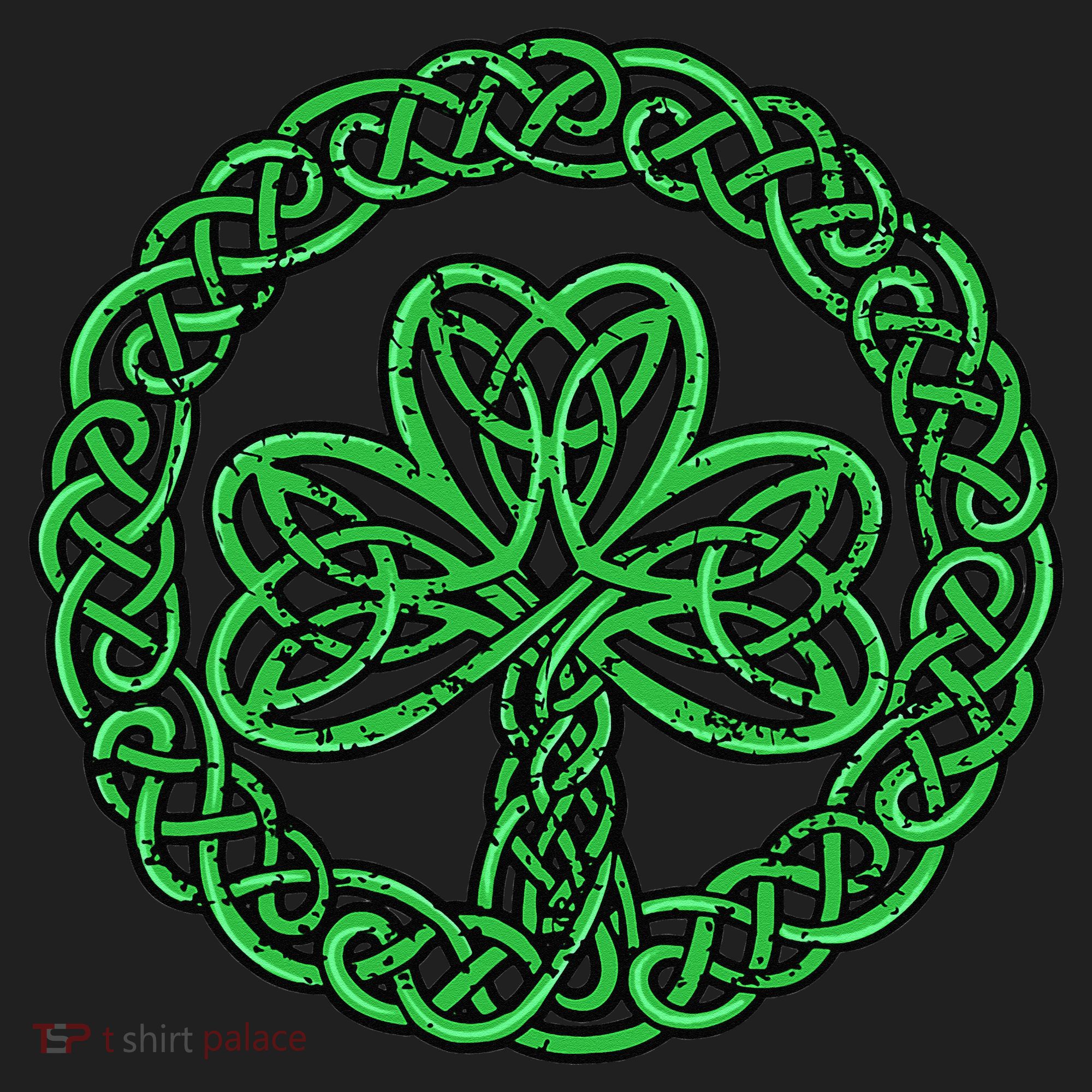 Celtic Knot Irish Shamrock 3Leaf Clover St Pats Day Women's Sweatshirt