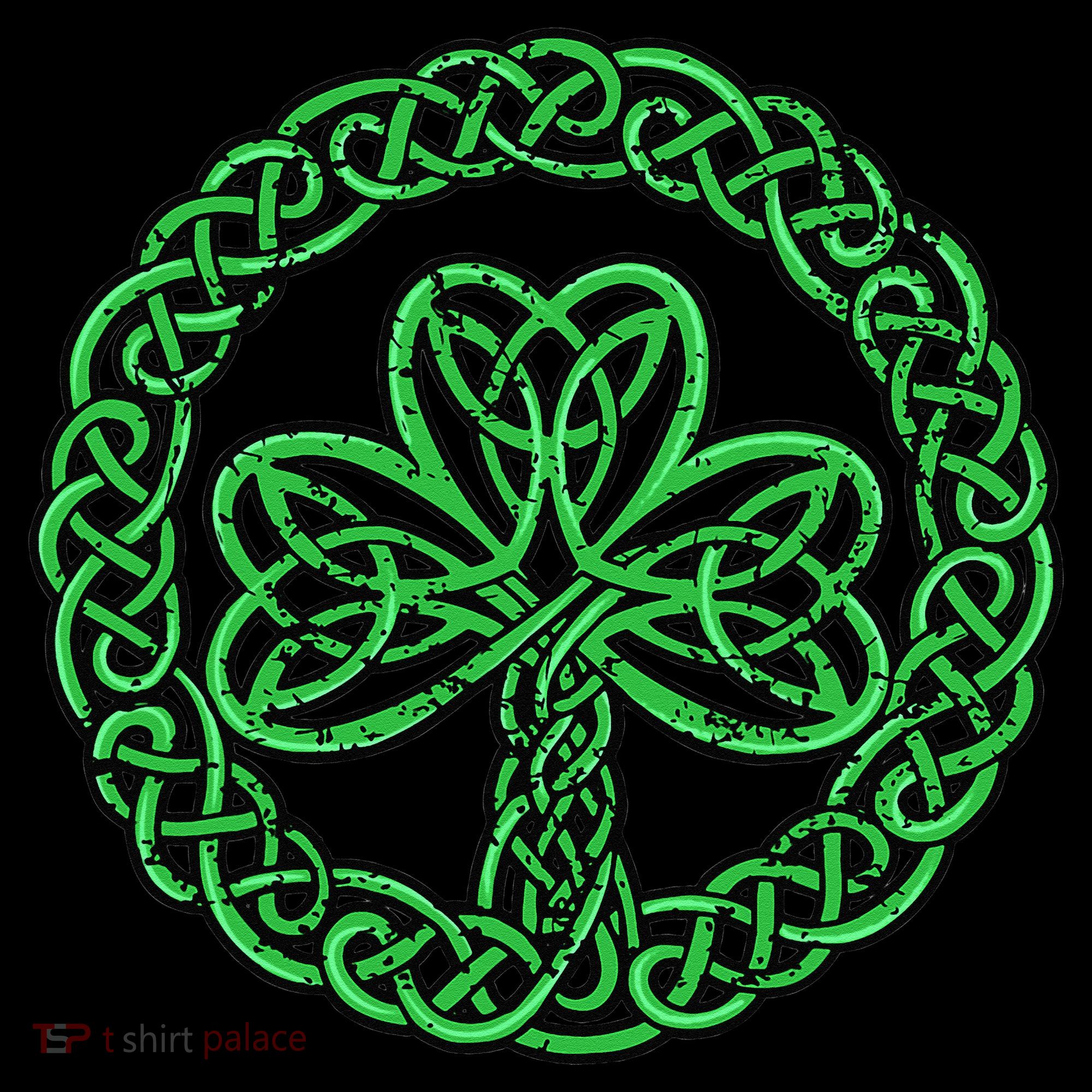 Celtic Knot Irish Shamrock 3Leaf Clover St Pats Day Women's Hoodie