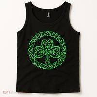 Celtic Knot Irish Shamrock 3Leaf Clover St Pats Day Tank Top thumb 2