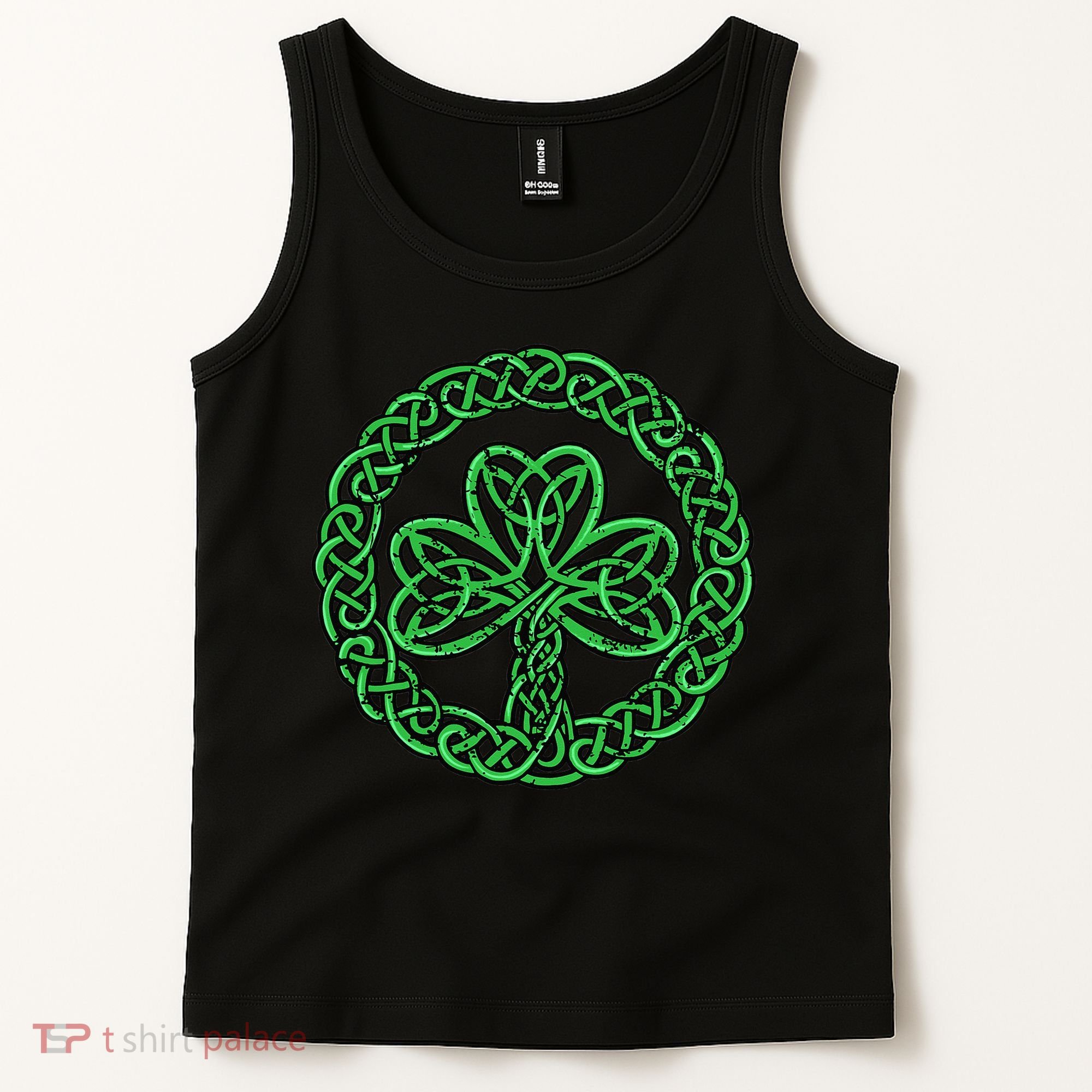 Celtic Knot Irish Shamrock 3Leaf Clover St Pats Day Tank Top