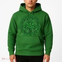Celtic Knot Irish Shamrock 3Leaf Clover St Pats Day Hoodie thumb 2