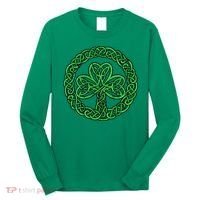 Celtic Knot Irish Shamrock 3Leaf Clover St Pats Day Long Sleeve Shirt thumb 0