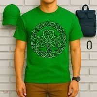 Celtic Knot Irish Shamrock 3Leaf Clover St Pats Day T-Shirt thumb 6
