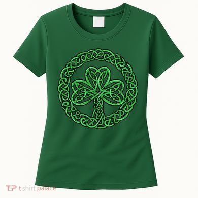 Celtic Knot Irish Shamrock 3Leaf Clover St Pats Day Women's T-Shirt
