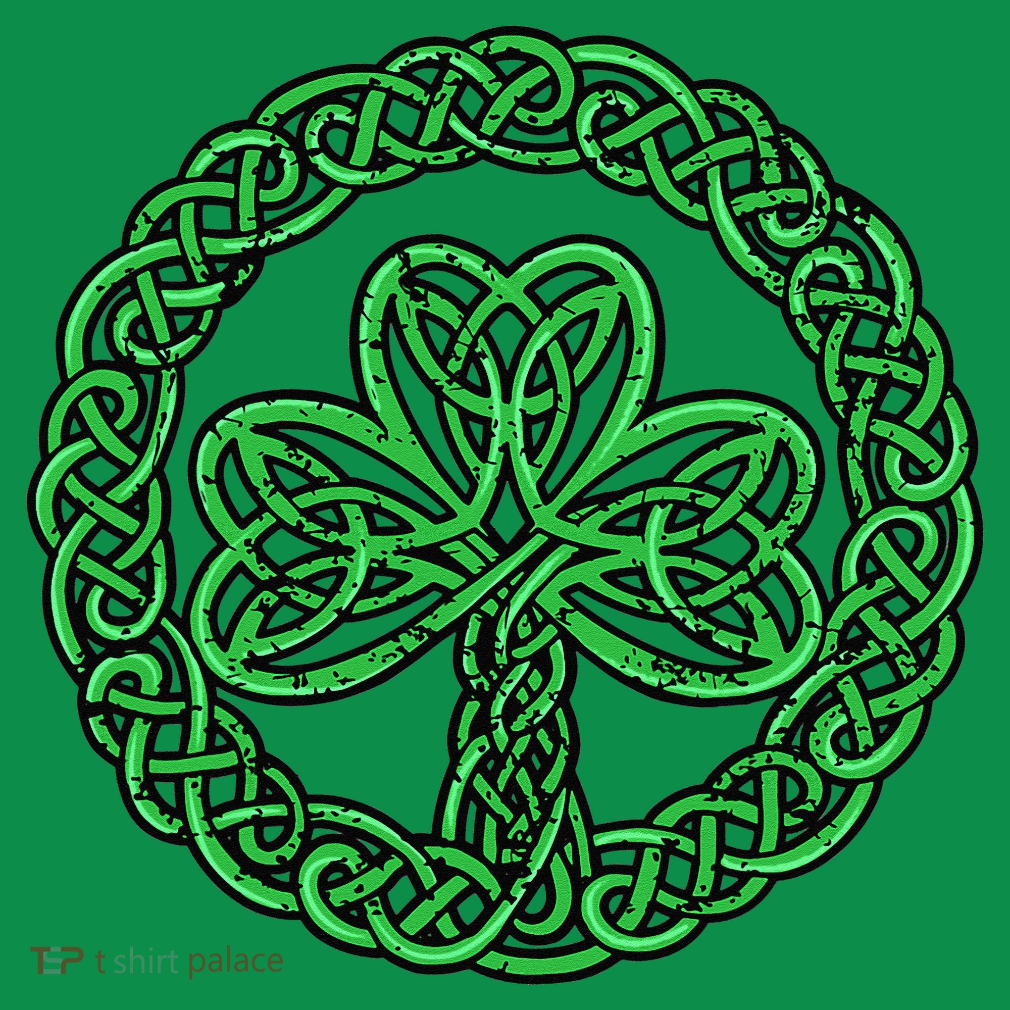 Celtic Knot Irish Shamrock 3Leaf Clover St Pats Day Kids Sweatshirt