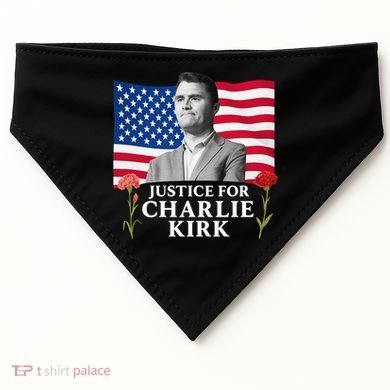 Charlie Kirk Inspired Justice For Charlie USA-Made Doggie Bandana