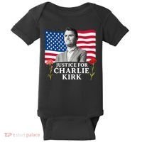 Charlie Kirk Inspired Justice For Charlie Baby Bodysuit thumb 0