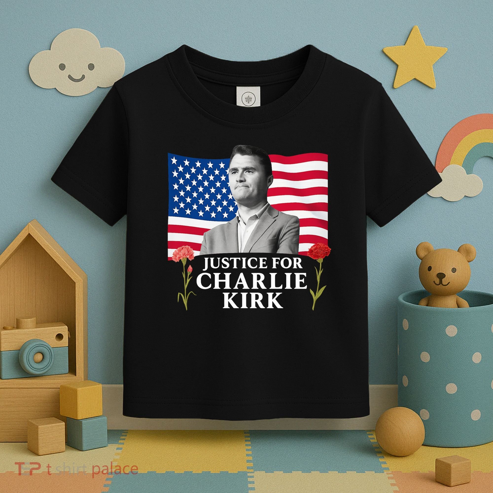 Charlie Kirk Inspired Justice For Charlie Toddler T-Shirt