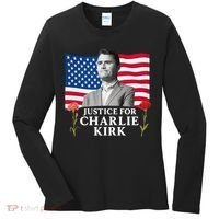 Charlie Kirk Inspired Justice For Charlie Women's Long Sleeve Shirt thumb 0
