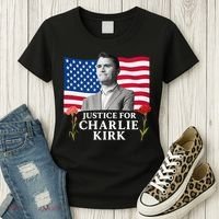Charlie Kirk Inspired Justice For Charlie Women's T-Shirt thumb 3