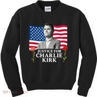 Charlie Kirk Inspired Justice For Charlie Kids Sweatshirt thumb 0