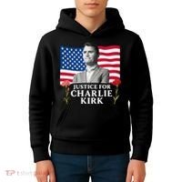 Charlie Kirk Inspired Justice For Charlie Kids Hoodie thumb 4
