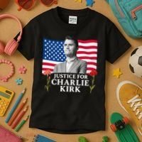 Charlie Kirk Inspired Justice For Charlie Kids T-Shirt thumb 3