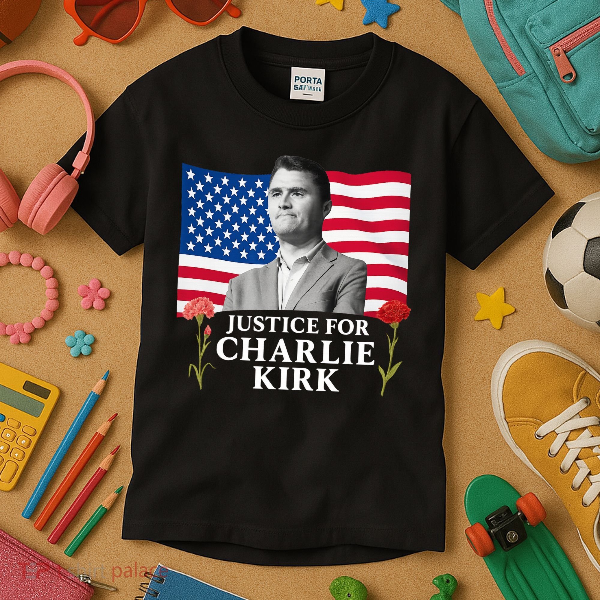 Charlie Kirk Inspired Justice For Charlie Kids T-Shirt