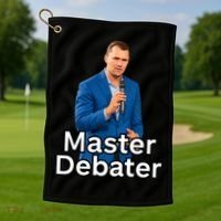 Charlie Kirk Is A Master Debater Golf Towel thumb 1