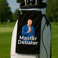 Charlie Kirk Is A Master Debater Golf Towel thumb 2