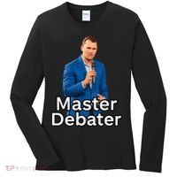 Charlie Kirk Is A Master Debater Women's Long Sleeve Shirt thumb 0