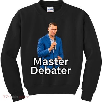 Charlie Kirk Is A Master Debater Kids Sweatshirt