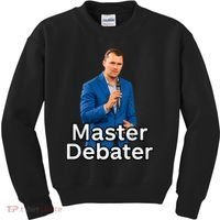 Charlie Kirk Is A Master Debater Kids Sweatshirt thumb 0