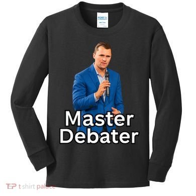 Charlie Kirk Is A Master Debater Kids Long Sleeve Shirt
