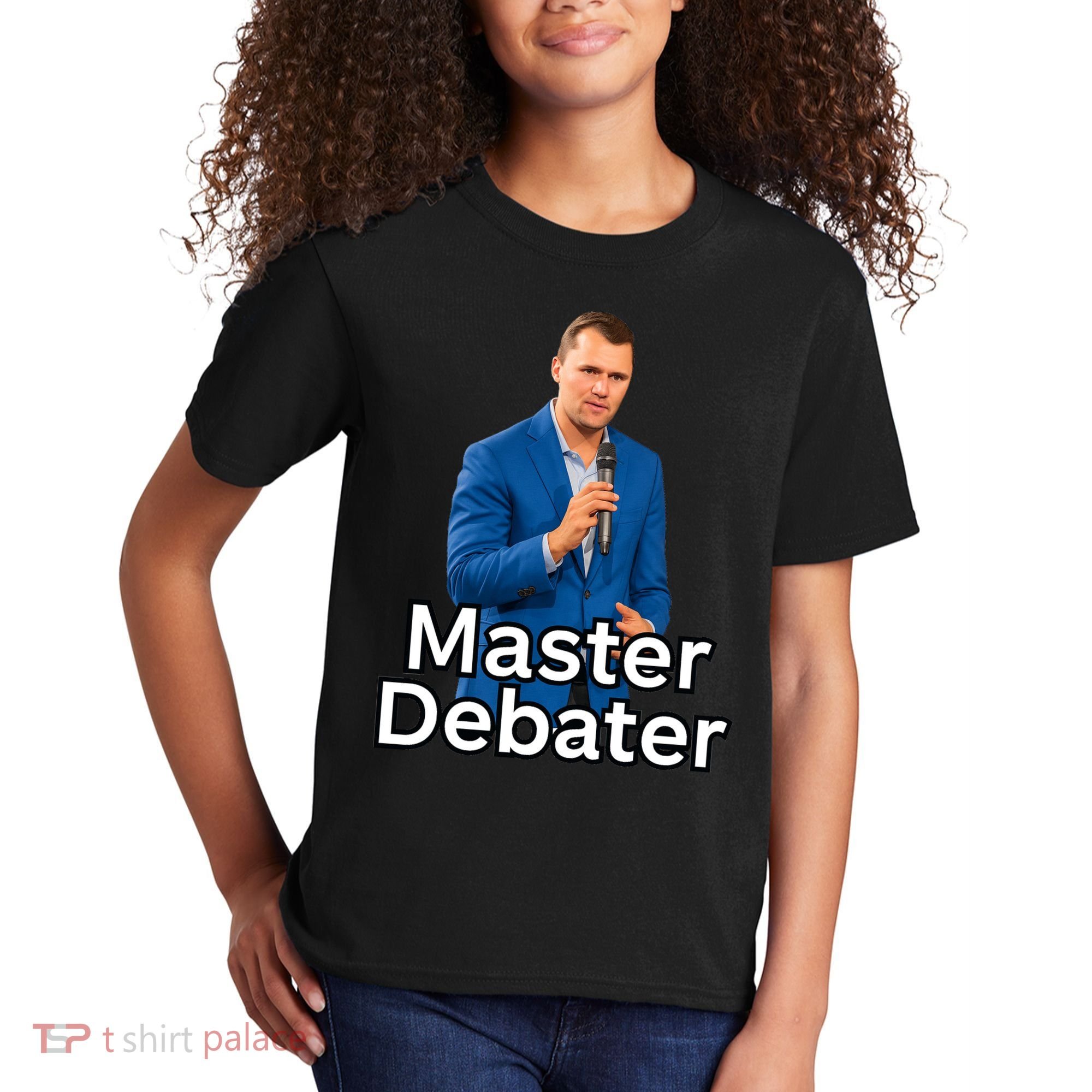 Charlie Kirk Is A Master Debater Kids T-Shirt