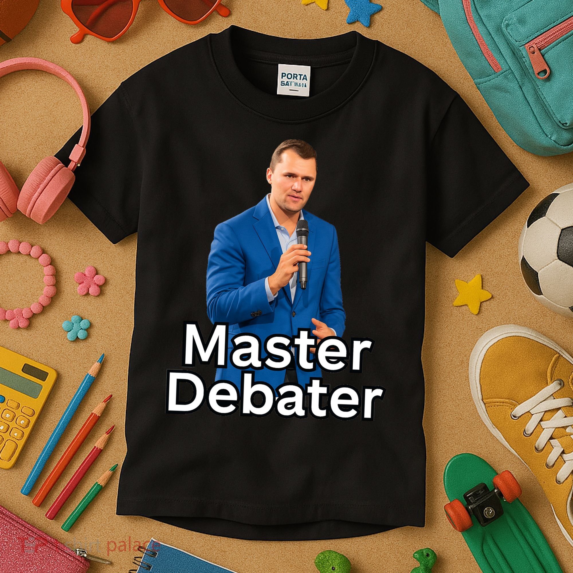 Charlie Kirk Is A Master Debater Kids T-Shirt