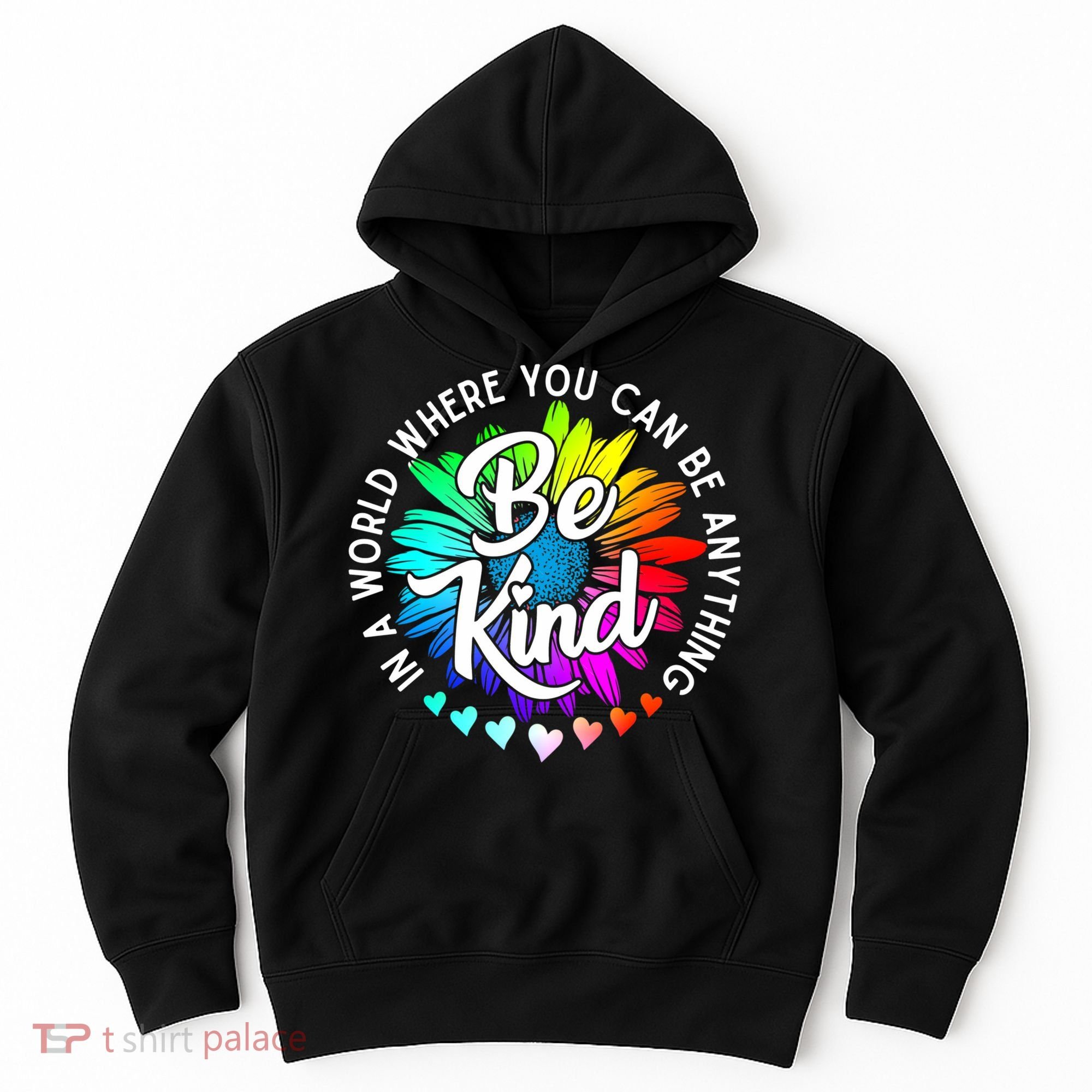 Choose Kindness In A World Where You Can Be Anything Be Kind Cute Daisy Flower R Hoodie