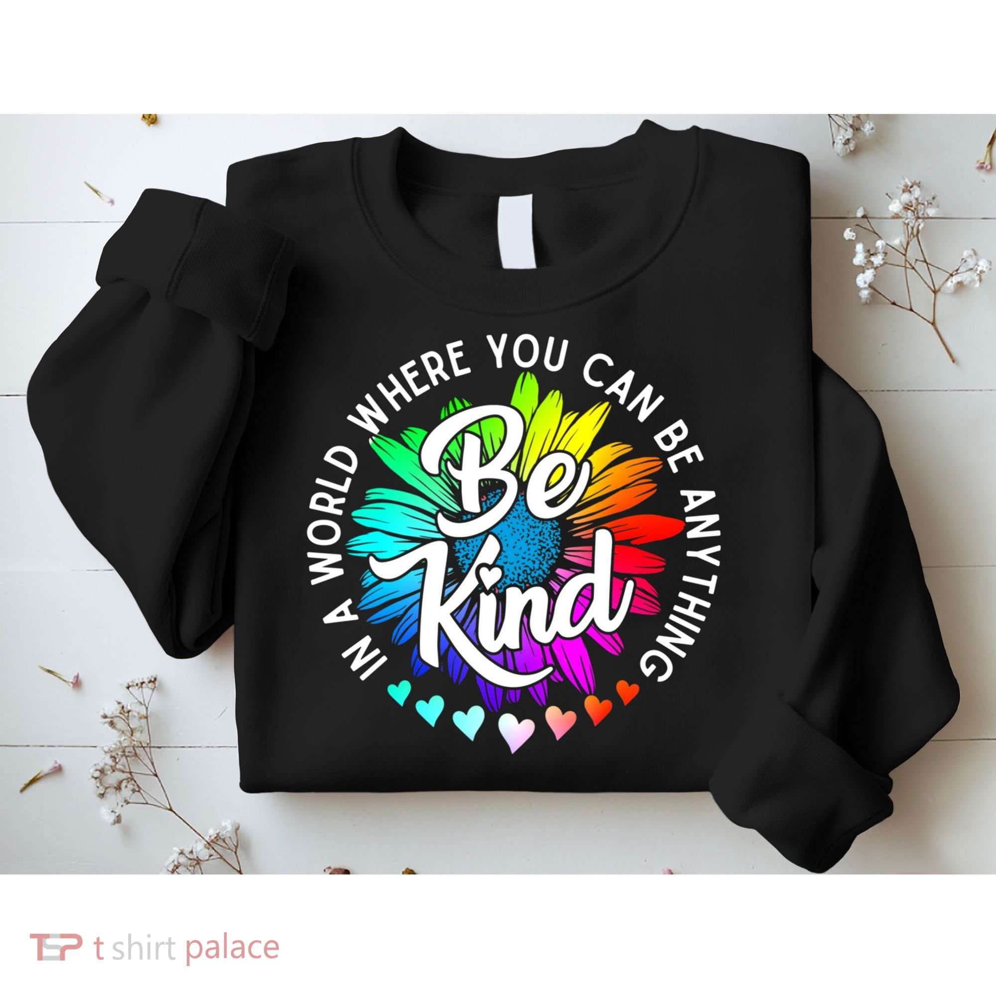 Choose Kindness In A World Where You Can Be Anything Be Kind Cute Daisy Flower R Sweatshirt